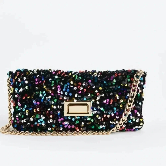 Sequined Shoulder Bag - Picture 1 of 7